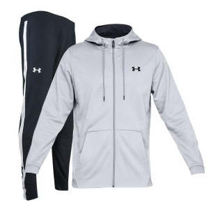 TUTA FULL ZIP GRIGIA CON CAPPUCCIO UNDER ARMOUR UNDER ARMOUR - 2