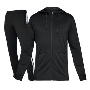 BLACK FULL ZIP TRACKSUIT WITH HOOD UNDER ARMOR UNDER ARMOUR - 2