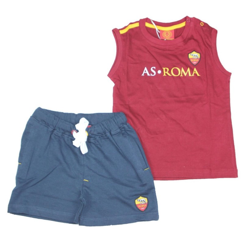AS ROMA COMPLETO CANOTTA E PANTALONCINI BORDEAUX INFANT AMISTAD - 1
