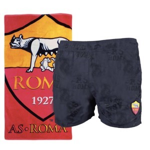 AS ROMA COSTUME MAGIC PRINT BLU ANTRACITE BAMBINO AMISTAD - 1