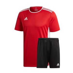 completo adidas t-shirt e pantaloncini entrada rosso/nero ADIDAS - 1