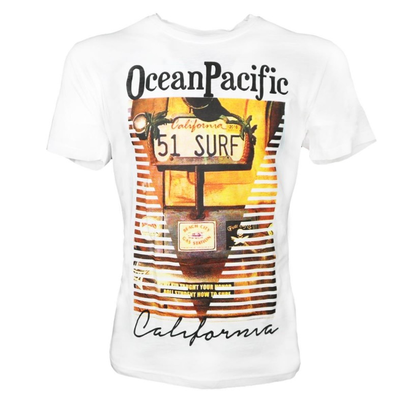 t-shirt bianca california surf ocean pacific Ocean Pacific - 1