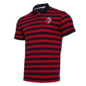 POLO RIGATA NAVY ROSSA BFC BOLOGNA MACRON - 1