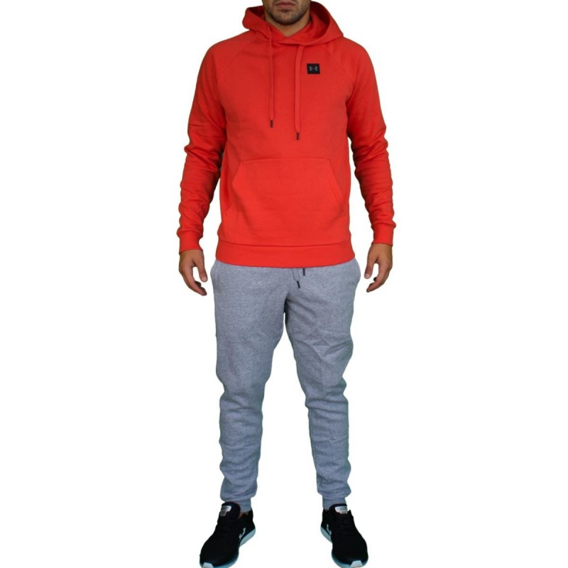 FLEECE TRACKSUIT RED WITH HOOD UNDER ARMOR