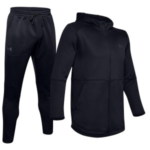 tuta nera warm up con cappuccio under armour UNDER ARMOUR - 2