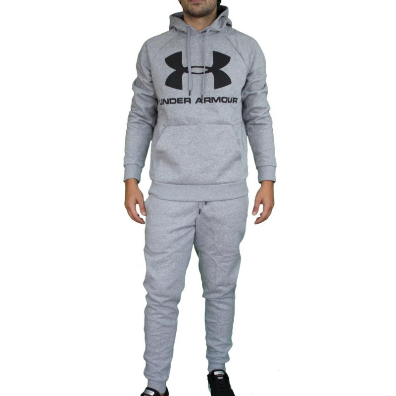 tuta felpata rival grigio con cappuccio under armour UNDER ARMOUR - 1