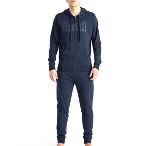 TUTA FELPATA CON CAPPUCCIO BLU FULL ZIP EVERLAST EVERLAST - 1