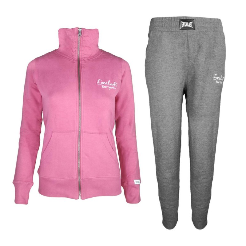 TUTA FELPATA ROSA E GRIGIA DONNA EVERLAST EVERLAST - 1