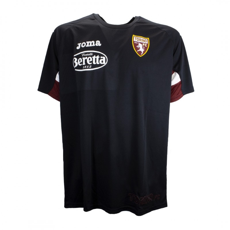 T-SHIRT TORINO ALLENAMENTO NERA CON SPONSOR 2019/2020 JOMA - 1