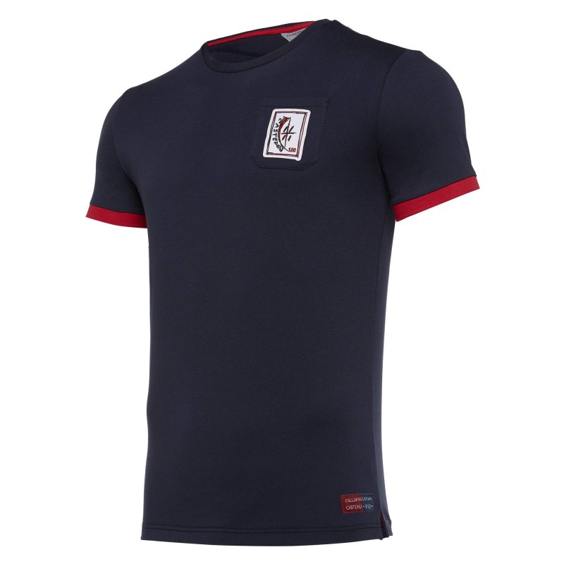 T-SHIRT CAGLIARI BLU CENTENARIO 2019/2020 MACRON - 1