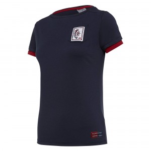 T-SHIRT CAGLIARI BLU DONNA CENTENARIO 2019/2020 MACRON - 1