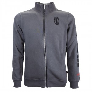 FELPA AC MILAN GRIGIA FULL ZIP MIGLIARDI - 1