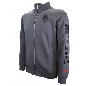 FELPA AC MILAN GRIGIA FULL ZIP MIGLIARDI - 2