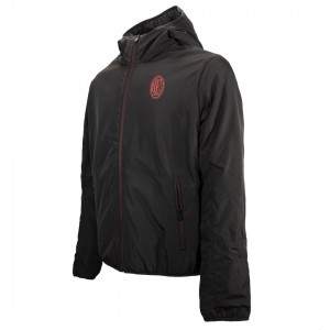 GIACCA IMBOTTITA AC MILAN NERA CON CAPPUCCIO MIGLIARDI - 3