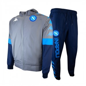 TUTA RAPPRESENTANZA EURO CON CAPPUCCIO GRIGIA SSC NAPOLI 19/20 Kappa - 1