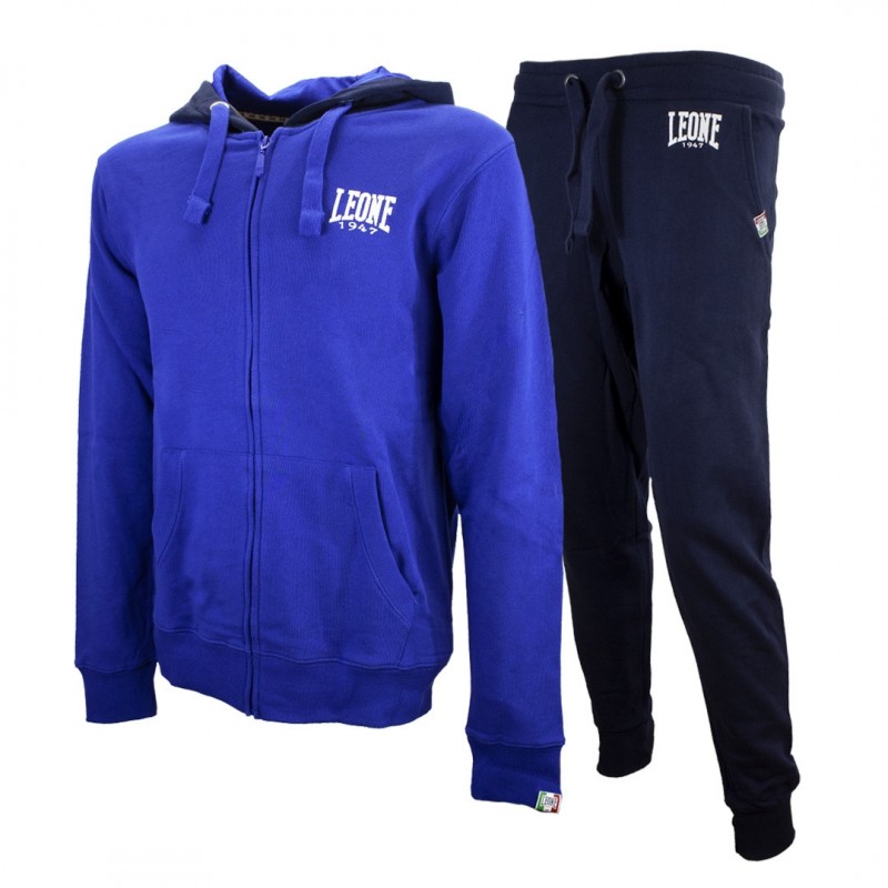 Tuta Unisex Leone 1947 - Felpa Con Zip E Tasche, 100% Poliestere, Italy