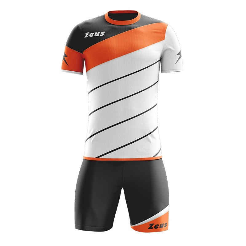 KIT CALCIO ZEUS LYBRA UOMO BIANCO/ARANCIO ZEUS - 1