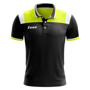 POLO ZEUS VESUVIO UOMO NERO/GIALLO FLUO ZEUS - 1