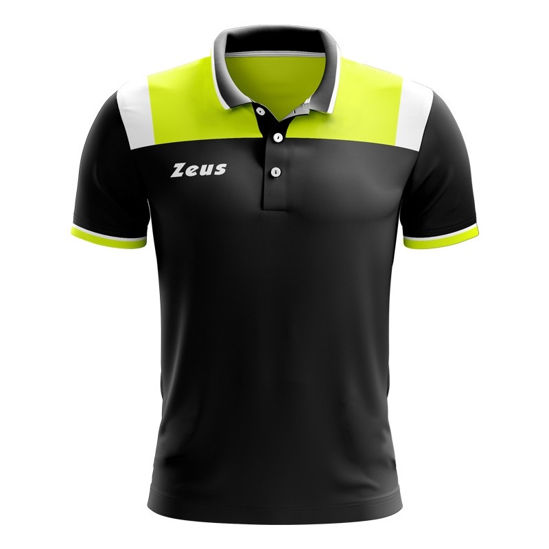 POLO ZEUS VESUVIO UOMO NERO/GIALLO FLUO ZEUS - 1