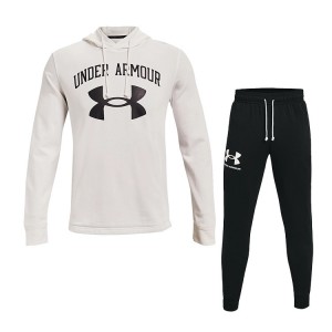 TUTA FELPATA UNDER ARMOUR BIANCA CON CAPPUCCIO UNDER ARMOUR - 1