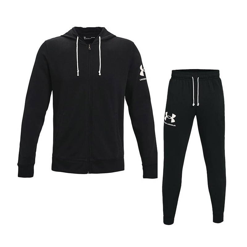 TUTA UNDER ARMOUR FULL ZIP NERA CON CAPPUCCIO UNDER ARMOUR - 1