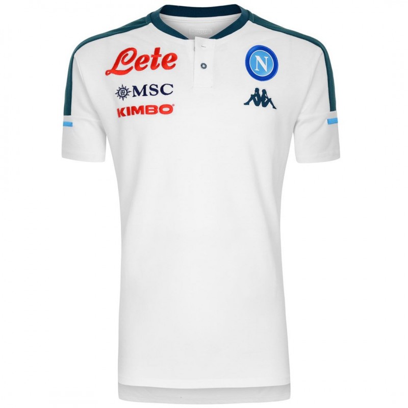 ondeugd periode wrijving 2020/2021 NAPOLI POLO SHIRT WHITE