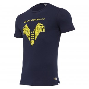 T-SHIRT SUPPORTER BLUE HELLAS VERONA MACRON - 1