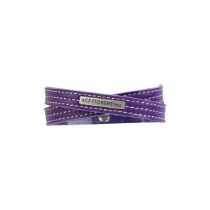 BRACCIALE DOPPIO FIORENTINA VIOLA CON PIASTRINA GIEMME - 1