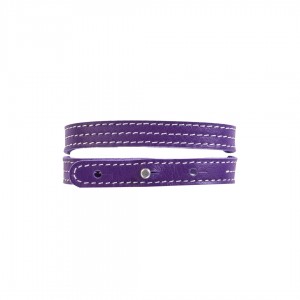 BRACCIALE DOPPIO FIORENTINA VIOLA CON PIASTRINA GIEMME - 2