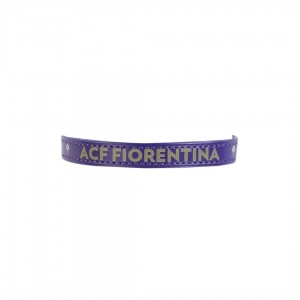 BRACCIALE FIORENTINA VIOLA/ORO IN PELLE GIEMME - 1