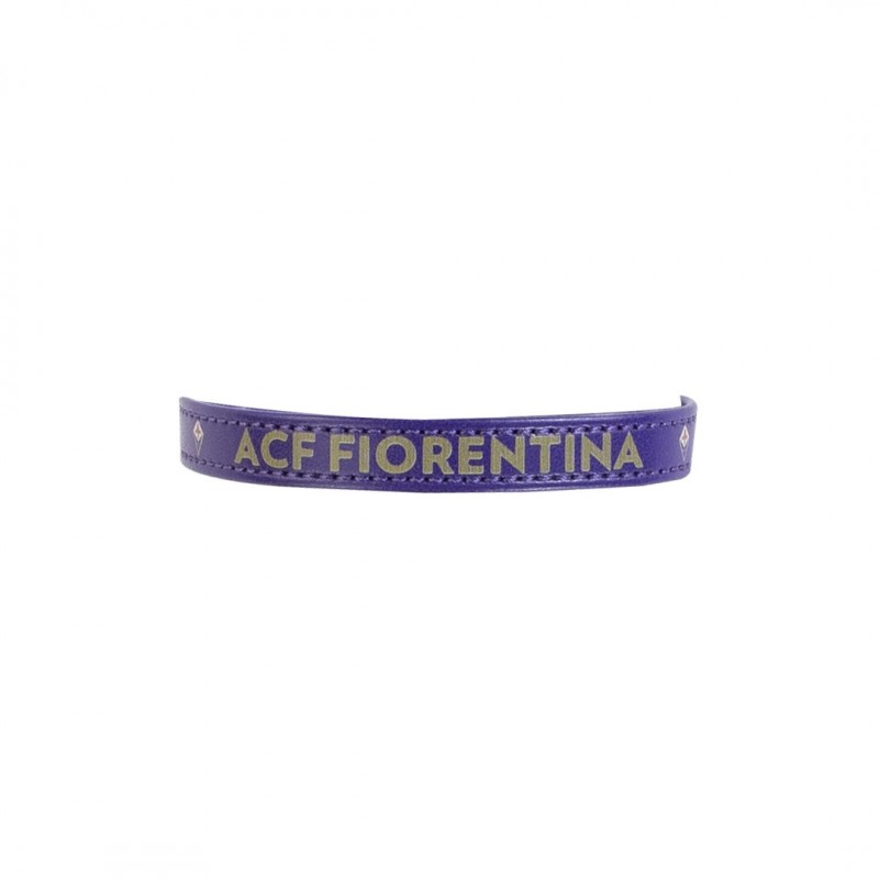 BRACCIALE FIORENTINA VIOLA/ORO IN PELLE GIEMME - 1