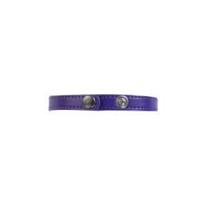 BRACCIALE FIORENTINA VIOLA/ORO IN PELLE GIEMME - 2