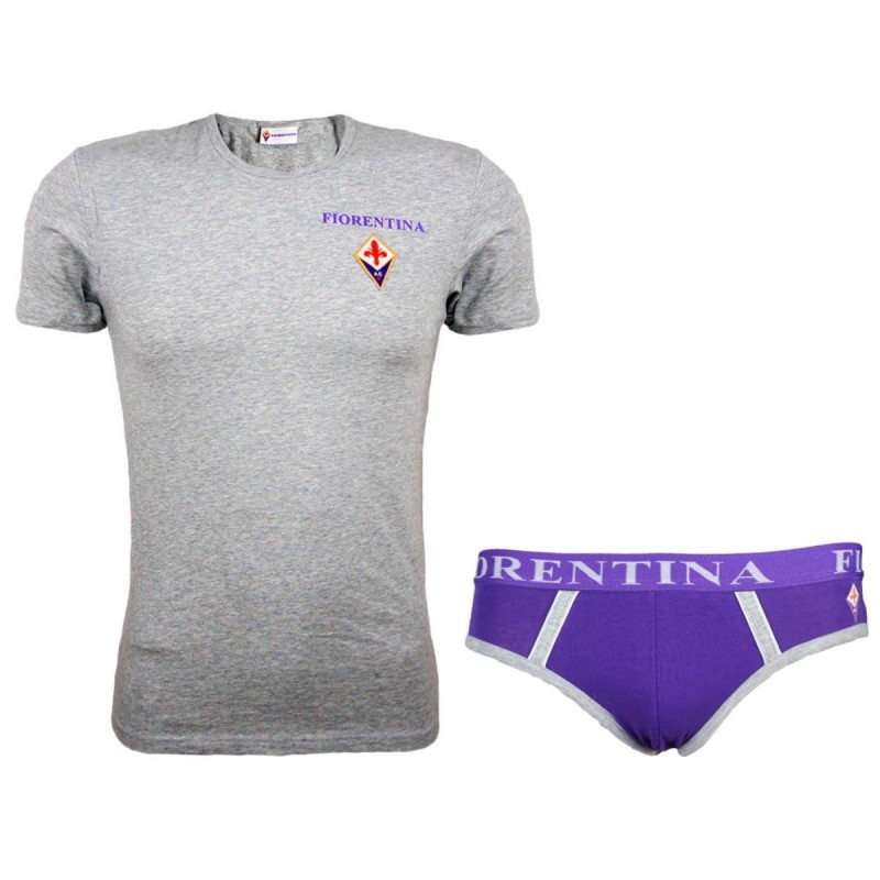 T-SHIRT E SLIP GRIGI FIORENTINA AMISTAD - 1