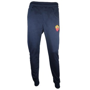 AS ROMA PANTALONE TRAINING FELPATO BLU AMISTAD - 1