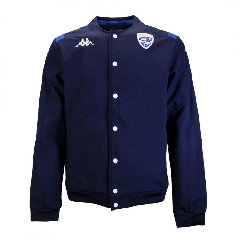 blue college jacket