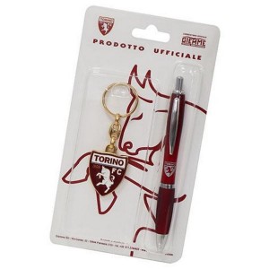 SET PENNA E PORTACHIAVI LOGO TORINO GIEMME - 1