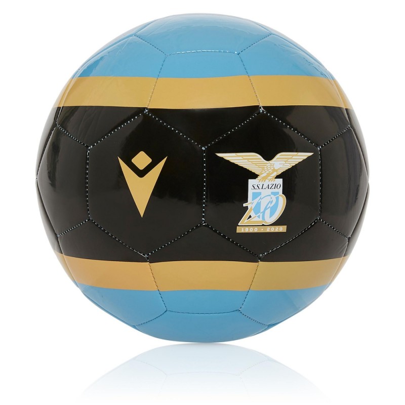 SS LAZIO PALLONE ORO/NERO/CELESTE N 5 2020/2021 EUROPA MACRON - 1
