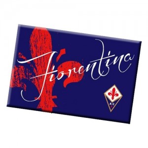MAGNETE IN METALLO VIOLA E ROSSO FIORENTINA GIEMME - 1