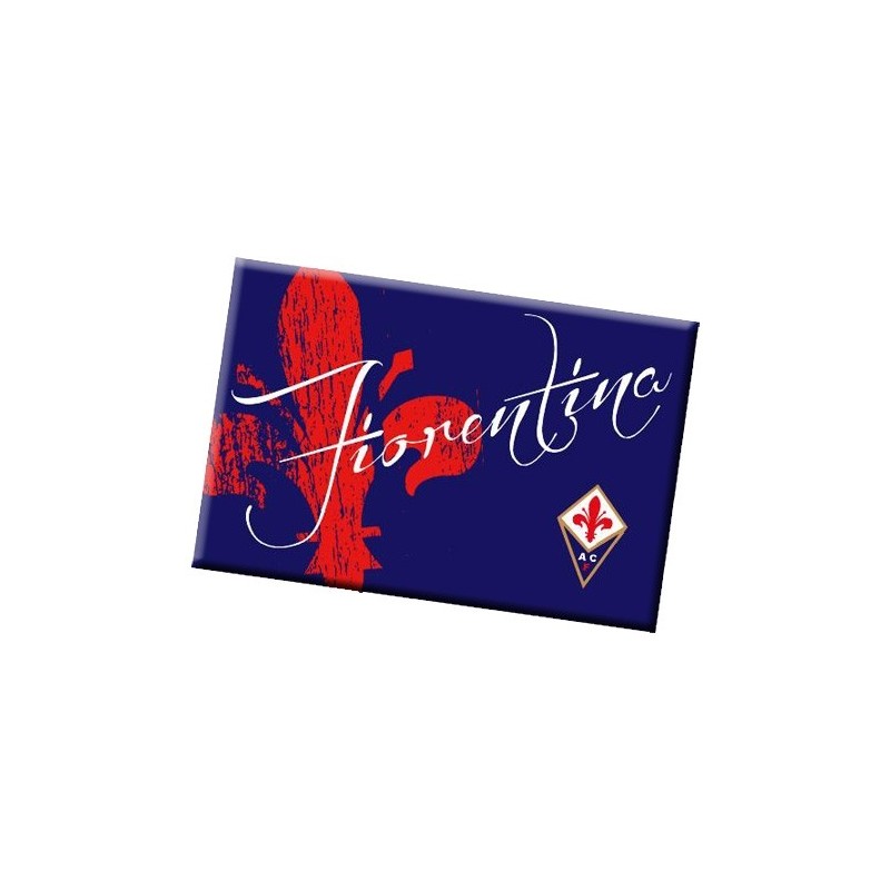 MAGNETE IN METALLO VIOLA E ROSSO FIORENTINA GIEMME - 1
