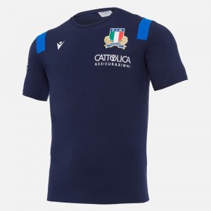 BLUE RUGBY ITALY FULL ZIP SWEATSHIRT MACRON - 1