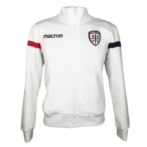 FELPA BIANCA FULL ZIP BAMBINO CAGLIARI MACRON - 1