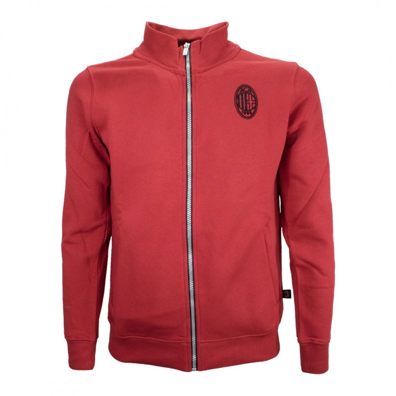 FELPA AC MILAN ROSSA FULL ZIP MIGLIARDI - 1