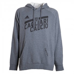 felpa con cappuccio cagliari adidas grigia con stampa 2021/2022 ADIDAS - 1