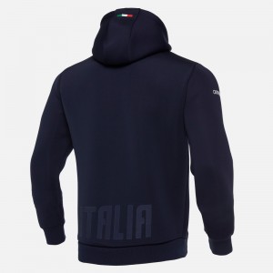FELPA CON CAPPUCCIO RUGBY FIR ITALIA MACRON - 2