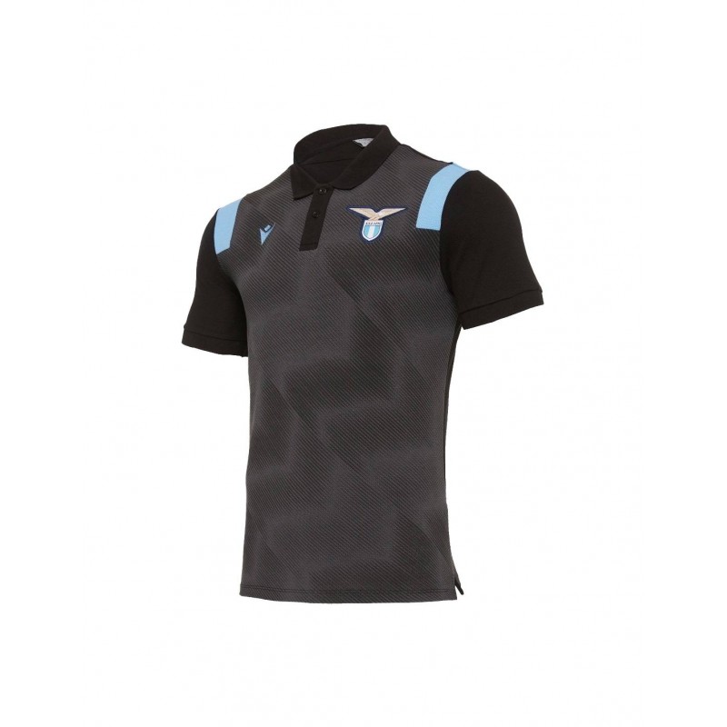 SS LAZIO POLO 115 Y NERA CELESTE MACRON - 1