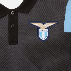 SS LAZIO POLO 115 Y NERA CELESTE MACRON - 3