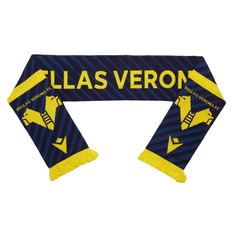 SCIARPA DOPPIATA HELLAS VERONA BLU/GIALLA MACRON - 1
