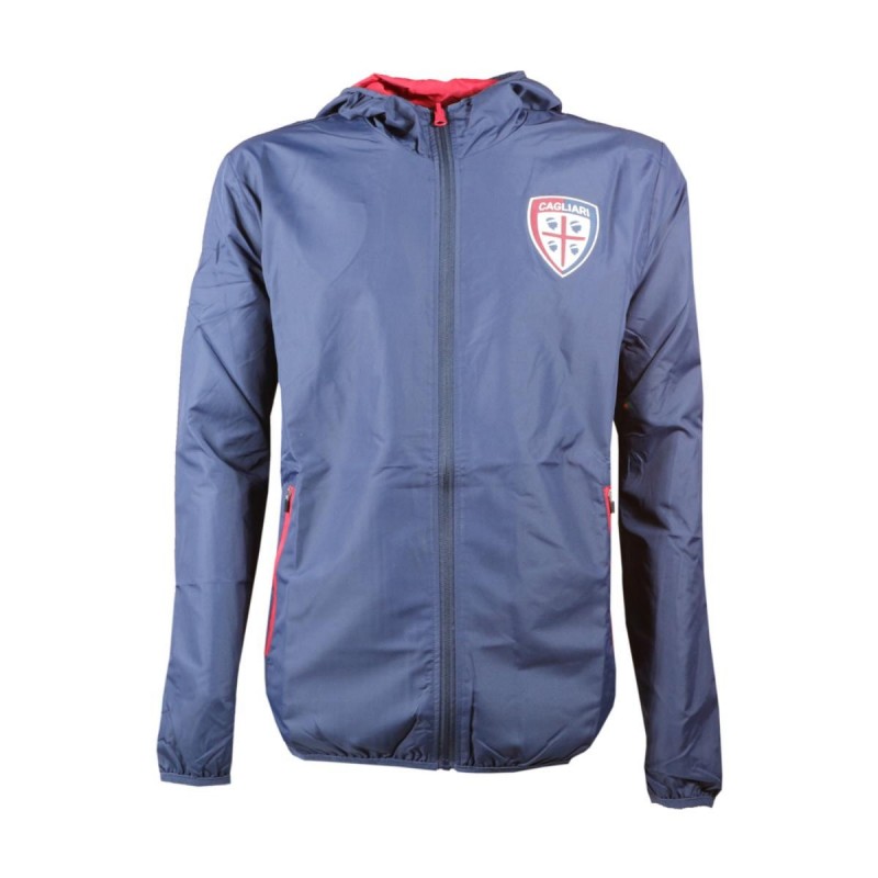 GIACCA A VENTO ROSSA/NAVY CAGLIARI MACRON - 1