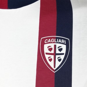 CAGLIARI WHITE COTTON T-SHIRT KIDS MACRON - 2