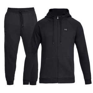 tuta felpata full zip con cappuccio under armour nera UNDER ARMOUR - 3